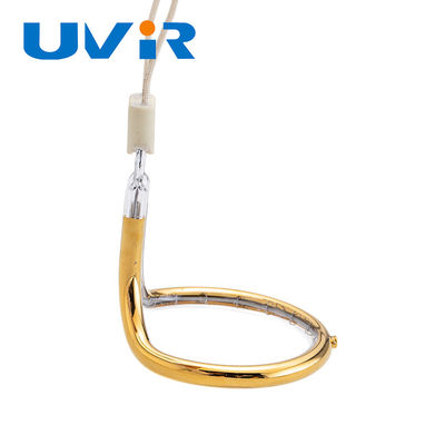 Goede prijs UVIR Goud Gecoate Kwarts Ring Infrarood Verwarming Lamp 100-7600W online