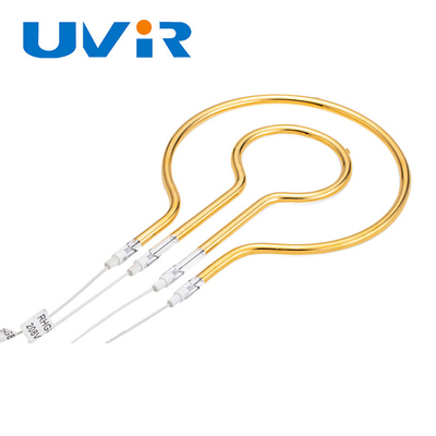 Goede prijs 1600W Ring Infrared Lamps, Gouden Reflector ROHS Infrarode het Verwarmen Buizen online