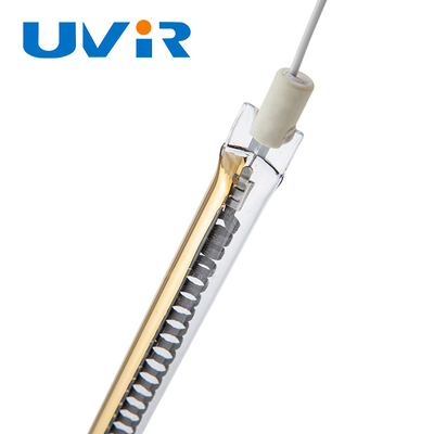 Enkele buis koolstofvezel IR kwarts verwarmingslamp R7S voet met gouden coating