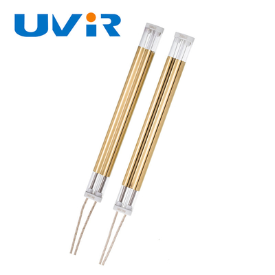 De professionele Dubbele Infrarode Lamp TMG 230V 2000W van de Buisgoud Geplateerde Middelgrote Golf