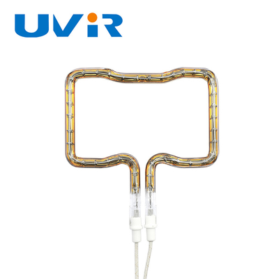 Infrarood verwarmingselement buis voor UVIR aangepaste 3D-vormige goud gecoate verwarming radiator