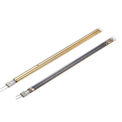 Good price Twin Tube Medium Wave Gouden Koolstofvezel Infrarood Verwarmingslamp 4000W online