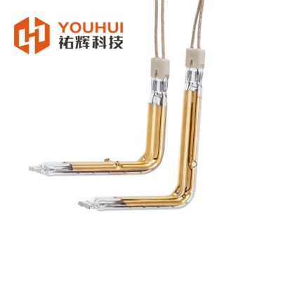 Goede prijs L Shape Gold Coated Infrared Heating Element Tube with Visible Light Transmission >93% and UV Light Transmission >85% for Industrial Applications online