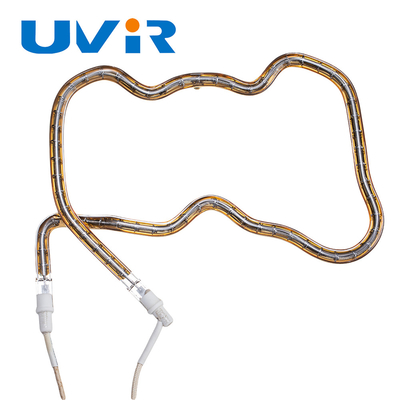 Good price 3D Gevormde Goud plateerde de Infrarode het Verwarmen Korte Golf van de Elementenbuis voor Industriële Lamp online